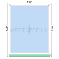 120x150cm, fix, kétrétegű üvegezésű, fehér Active műanyag ablak